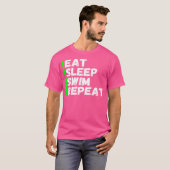 食べおもしろい水泳 Tシャツ (正面フル)