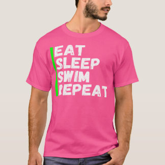 食べおもしろい水泳 Tシャツ