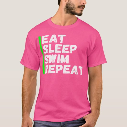 食べおもしろい水泳 Tシャツ (正面)