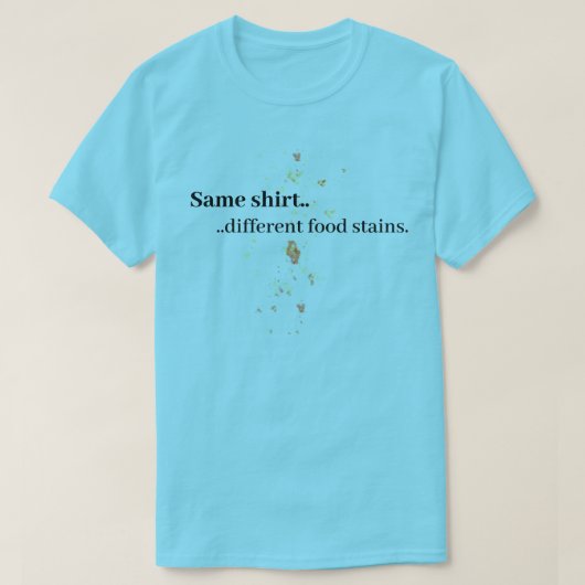 食べおもしろい物の汚れのある子供のシャツ、汚い食べ物 Tシャツ (デザイン正面)