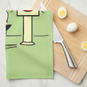 食べおもしろい物を炒めるWok漫画のキッチン キッチンタオル (四つ折り)