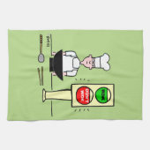 食べおもしろい物を炒めるWok漫画のキッチン キッチンタオル (横)