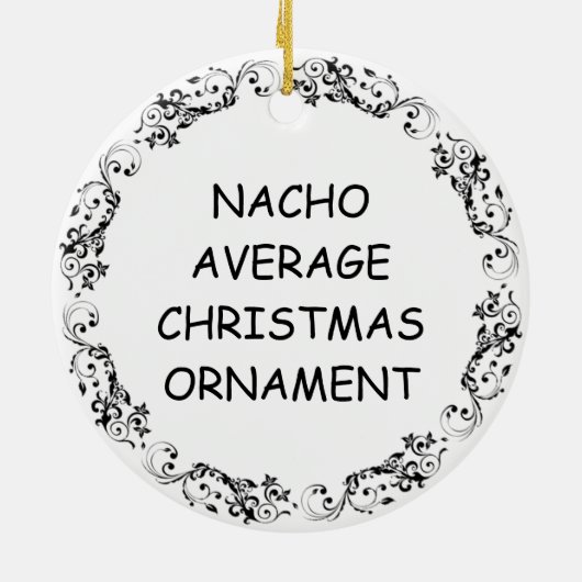 食べおもしろい物パン | ナチョ平均クリスマスナチョス セラミックオーナメント (裏面)