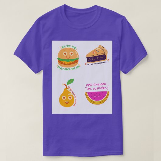 食べおもしろい物 Tシャツ (デザイン正面)