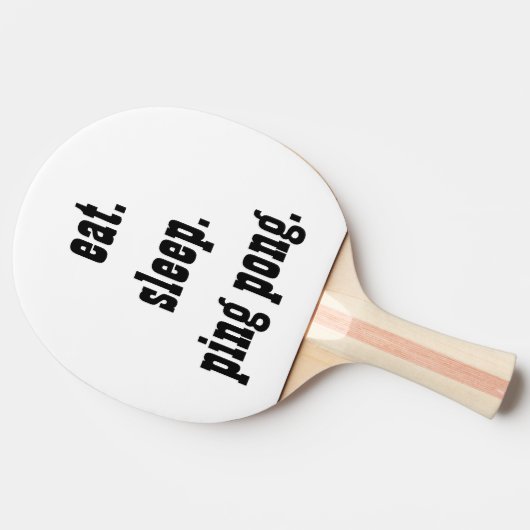 食べおもしろい睡眠中 卓球ラケット (横)