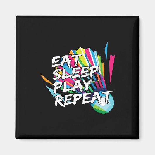 食べおもしろい遊Sleep Repeat Player Gift Love Tee マグネット (正面)