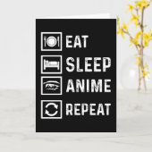 食べおもしろい Sleep Anime Repeatマンガ日本の Gift カード (黄色い花)