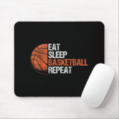 食べおもしろいSleep Basketball Repeat Basketball Playe マウスパッド (マウス)