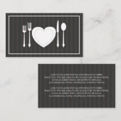 食べお客様の情報を結婚した挿入 エンクロージャーカード (正面/裏面)