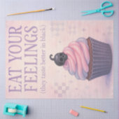 食べお客様の感覚ゴシック様式のカップケーキデカップページゴシック 薄葉紙 (クラフト)