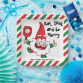 食べお酒とメリークリスマスの漬物紙 ペーパープレート (パーティー)