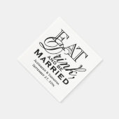 食べお酒を飲み結婚したて スタンダードカクテルナプキン (角)