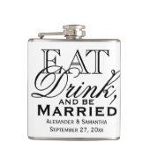食べお酒を飲み結婚したて フラスク (正面)