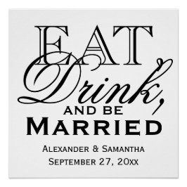 食べお酒を飲み結婚したて ポスター