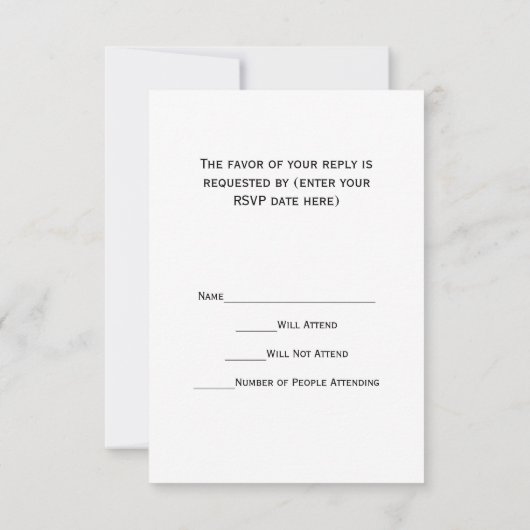 食べお酒を飲み結婚したて 出欠カード (裏面)