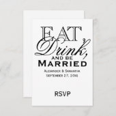 食べお酒を飲み結婚したて 出欠カード (正面/裏面)