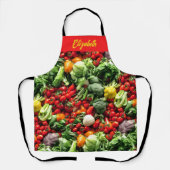 「食べお野菜！」 シェフエプロン エプロン (正面)