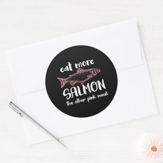 食べさけの他のピンクの肉さけおもしろいは ラウンドシール (封筒)