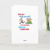 食べたものでできている - 面白いデザイン カード (裏面)