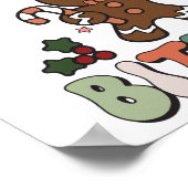 食べてジンジャーブレッドのグルービークリスマス ポスター (角)