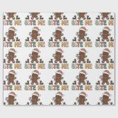 食べてジンジャーブレッドのグルービークリスマス ラッピングペーパー (フラット)