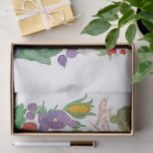 食べて下さいあなたの野菜(野菜イラストレーションのビーガン)を 薄葉紙 (ギフト)