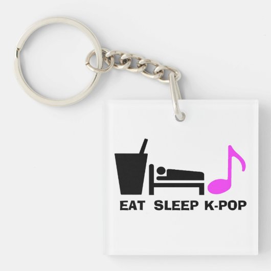 食べて下さい睡眠Kpop Keychain (二重色)を キーホルダー (正面)