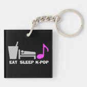 食べて下さい睡眠Kpop Keychain (二重色)を キーホルダー (裏面)