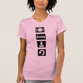 食べて下さい、眠らせて下さい、わめいて下さい、繰り返して下さい Tシャツ