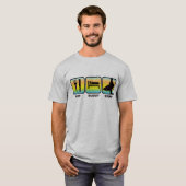 食べて下さい、眠らせて下さい、サーフして下さい Tシャツ (正面フル)
