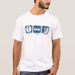 食べて下さい、眠らせて下さい、上って下さい Tシャツ