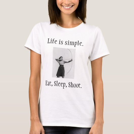 食べて下さい、眠らせて下さい、撃って下さい Tシャツ (正面)