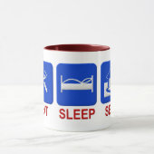 食べて下さい、眠らせて下さい、販売して下さい マグカップ (中央)