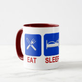 食べて下さい、眠らせて下さい、販売して下さい マグカップ (正面左)