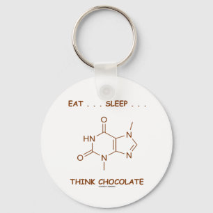 食べて下さい…睡眠を…考えますチョコレート(テオブロミン)を キーホルダー