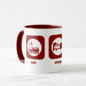 食べて下さい。 睡眠。 テニス。 マグ (正面左)