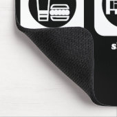 食べて下さい。 睡眠。 バイク。 マウスパッド (コーナー)