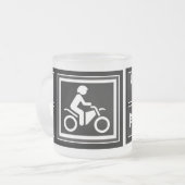 食べて下さい。 睡眠。 乗車! フロストグラスマグカップ (正面左)