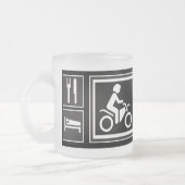 食べて下さい。 睡眠。 乗車! フロストグラスマグカップ (左)