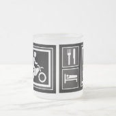 食べて下さい。 睡眠。 乗車! フロストグラスマグカップ (中央)