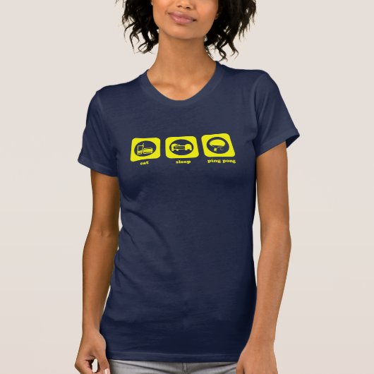 食べて下さい。 睡眠。 卓球。 Tシャツ (正面)