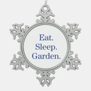 食べて下さい。 睡眠。 庭 スノーフレークピューターオーナメント