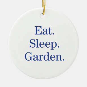 食べて下さい。 睡眠。 庭 セラミックオーナメント