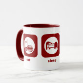 食べて下さい。 睡眠。 操業。 マグ (正面左)