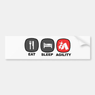 食べて下さい。 睡眠。 敏捷。 赤い バンパーステッカー