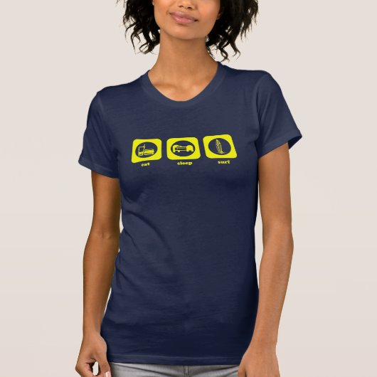 食べて下さい。 睡眠。 波。 Tシャツ (正面)
