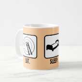 食べて下さい。 睡眠。 物理学 コーヒーマグカップ (正面左)