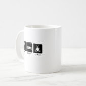 食べて下さい。 睡眠。 Linux コーヒーマグカップ (正面左)