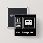 食べて下さい。 睡眠。 RV! 缶バッジ (正面&裏面)