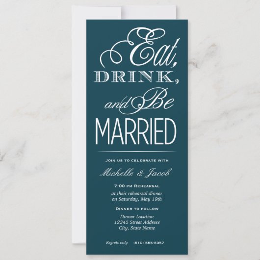 食べて飲んで結婚しよう 招待状 (正面)